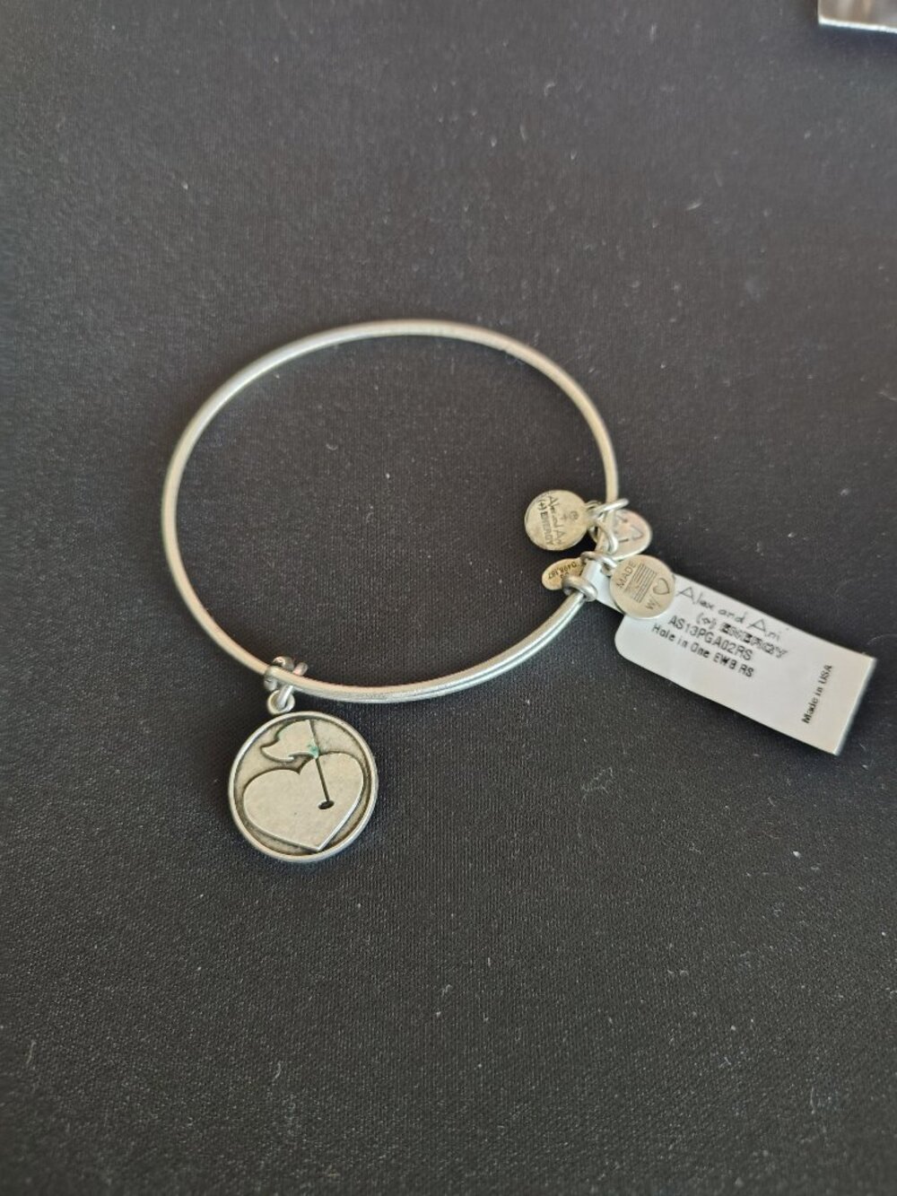 ⛳ Alex and Ani Heart & Golf Flag Bangle ⛳  #830
